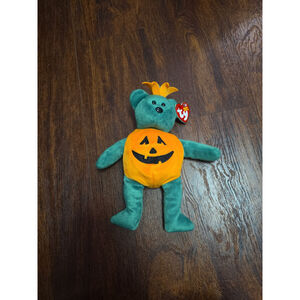 2003 Ty Beanie Babies Plush Tricky Halloween Bear Rare Stuffed Toy. NWT